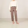 Lune Active Olly High-waisted Knit Pants In Fossil In Black
