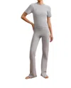 Lune Active Olly Regular Short Sleeve Tee In Grey Melange In Blue