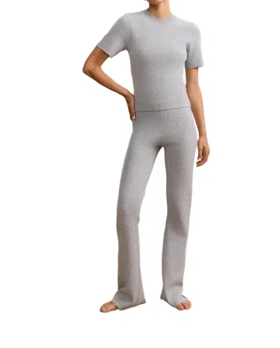 Lune Active Olly Regular Short Sleeve Tee In Grey Melange In Blue