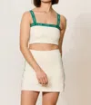 Shop Lune Active River Lift Striped Skirt In Marshmellow In Multi