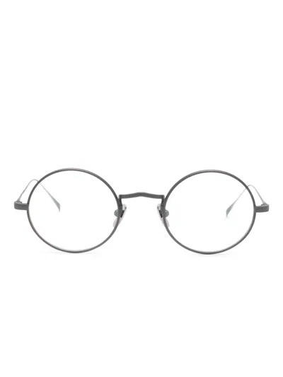 Lunor 圆形镜框眼镜 In Black