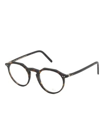 Lunor Geometric-frame Glasses In Brown