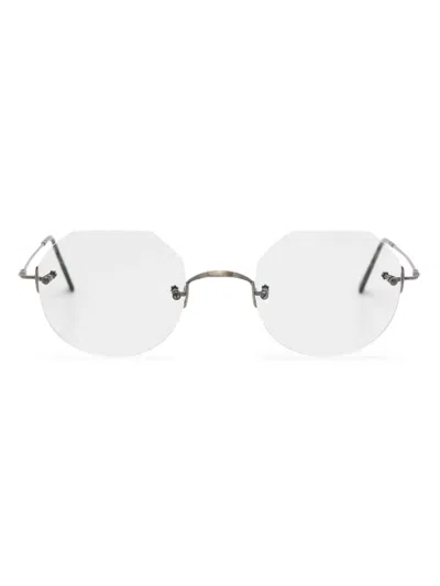 Lunor 圆形镜框眼镜 In Gray