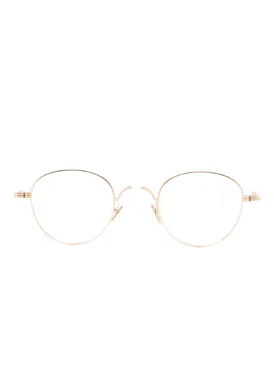 Lunor M506 Round-frame Glasses In Gold