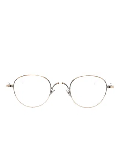 Lunor M506 Round-frame Glasses In Gold