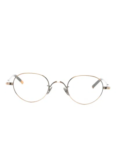 Lunor M602 Round-frame Glasses In Gold