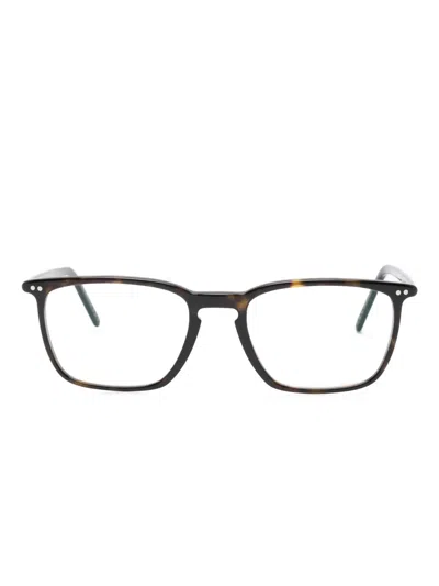 Lunor Rectangle Frame Glasses In Brown