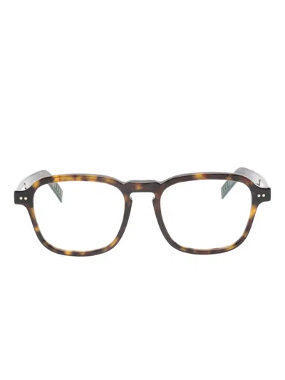Lunor Rivets Glasses In Brown