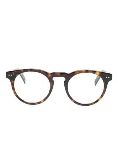 Lunor Round-frame Glasses In Brown
