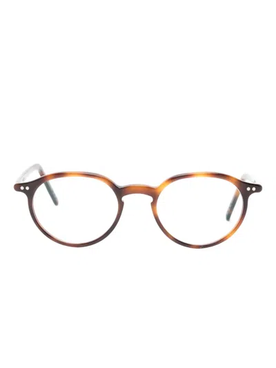 Lunor Round-frame Glasses In Brown