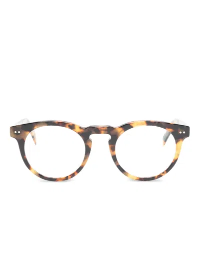 Lunor Round-frame Glasses In Brown