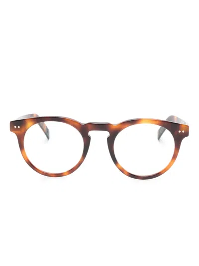 Lunor Round-frame Glasses In Brown