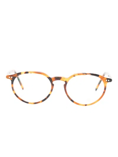 Lunor Round-frame Glasses In Brown