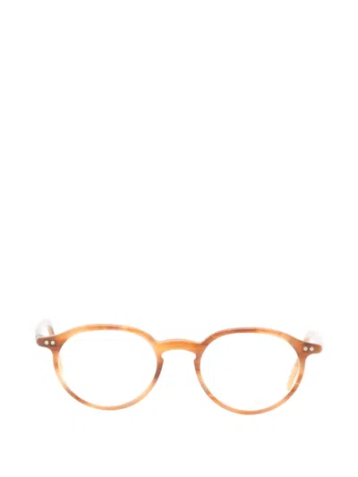 Lunor Round-frame Glasses In Brown