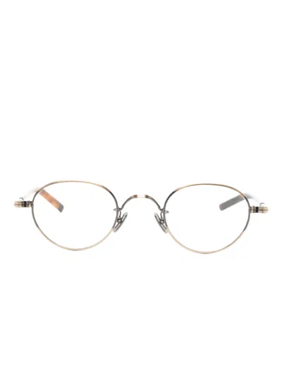 Lunor Round-frame Glasses In Gold