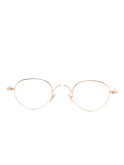 Lunor Round-frame Glasses In Gold