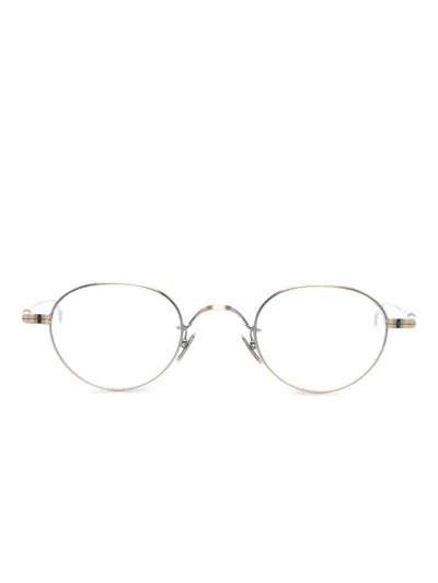 Lunor Round-frame Glasses In Gold