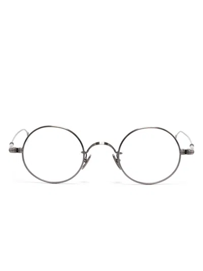 Lunor Brille Mit Rundem Gestell In Metallic