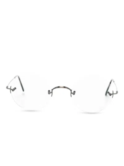 Lunor Round-frame Glasses In Gray