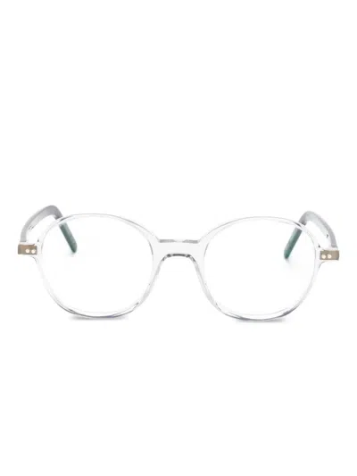 Lunor Round-frame Glasses In White