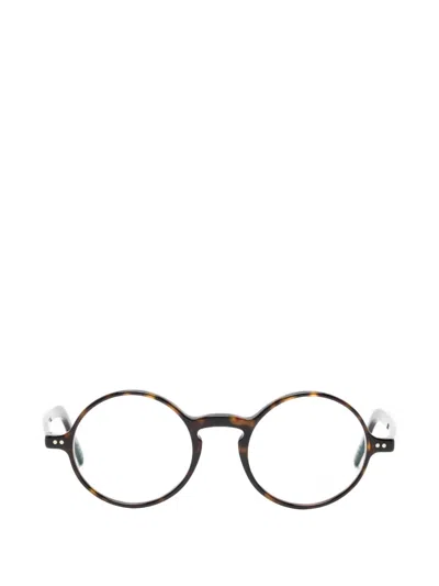 Lunor Round-frames Glasses In Brown