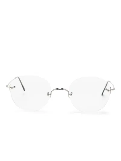 Lunor 圆形镜框眼镜 In Silver