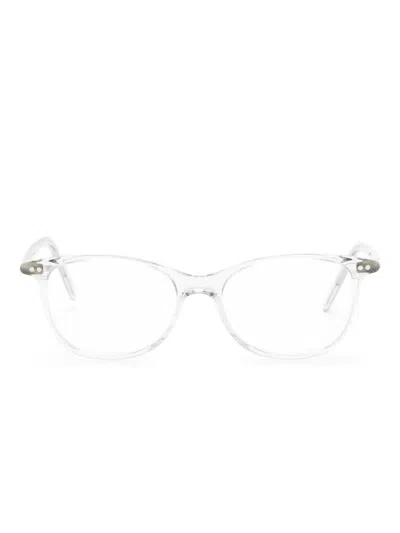 Lunor 圆形镜框眼镜 In White