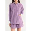Lunya Airy Cotton & Silk Curve Hem Short Pajamas In Multi