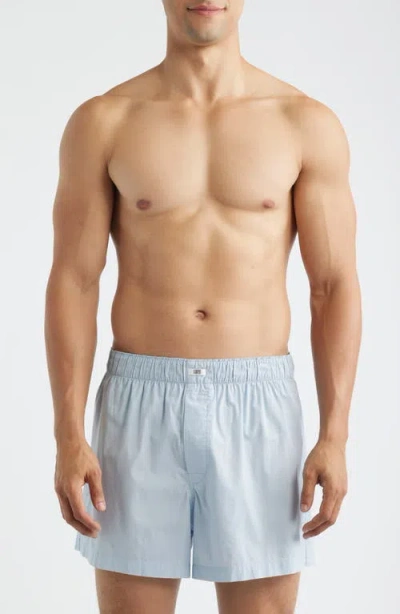Lunya Airy Cotton Boxers In Blue