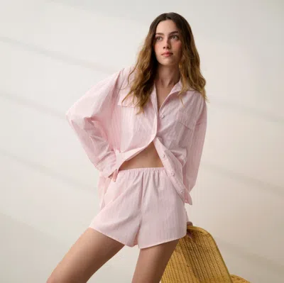 Lunya Airy Cotton Piped Short