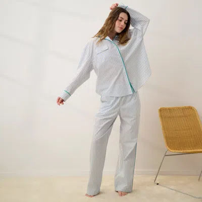 Lunya Airy Cotton Piped Wide Leg Pant