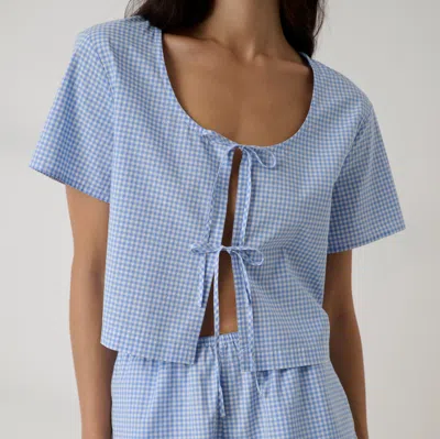 Lunya Airy Cotton Tie Front Top