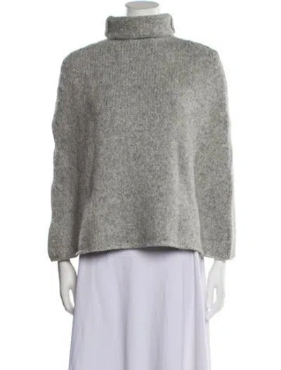 Pre-owned Lunya Alpaca Turtleneck Sweater In Gray