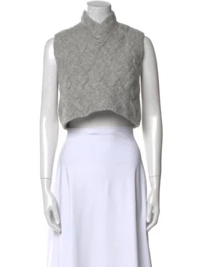 Pre-owned Lunya Baby Alpaca Turtleneck Sweater In Gray