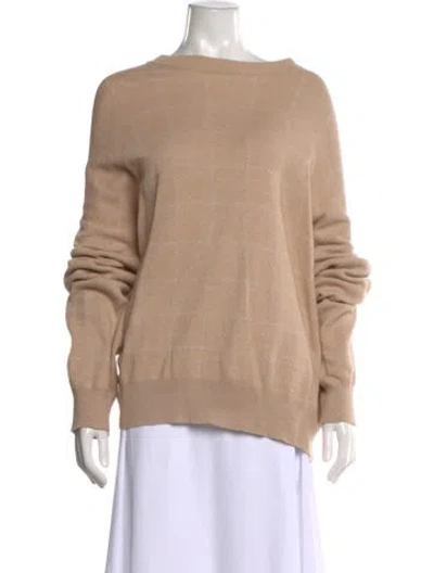 Pre-owned Lunya Bateau Neckline Sweater In Neutral