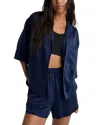 Lunya Women's Washable Silk Relaxed 2-piece Top & Shorts Set In Deep Blue
