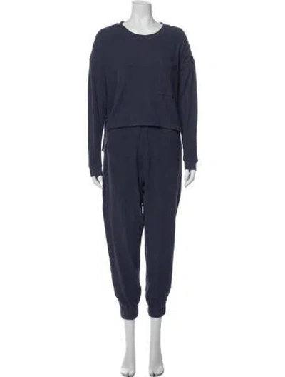 Pre-owned Lunya Cashmere Pant Set In Blue