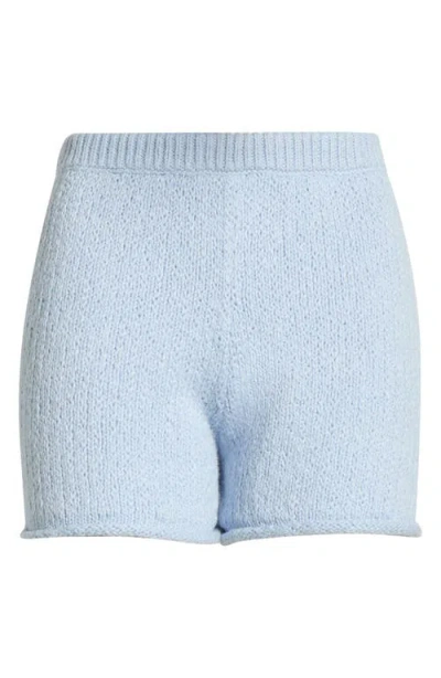 Lunya Cloud Cotton Knit Lounge Shorts In Blue