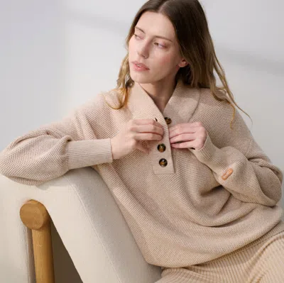 Lunya Cottonsilk Pocket Henley In Neutral