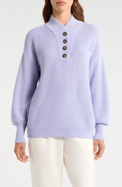 Lunya Cottonsilk Pocket Henley In Blue