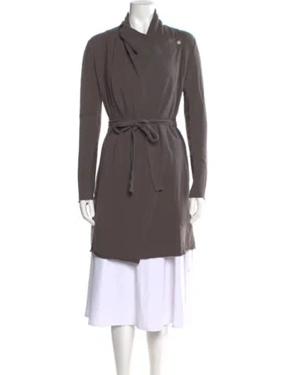 Pre-owned Lunya Cowl Neck Sweater In Gray