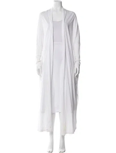 Pre-owned Lunya Cowl Neck Sweater In White