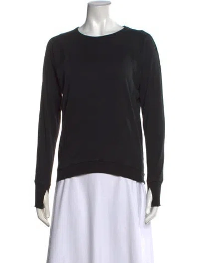 Pre-owned Lunya Crew Neck Long Sleeve Sweatshirt In Black