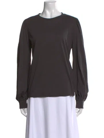 Pre-owned Lunya Crew Neck Long Sleeve Sweatshirt In Gray