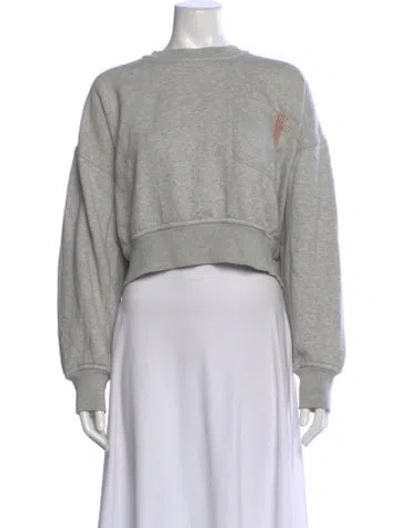 Pre-owned Lunya Crew Neck Long Sleeve Sweatshirt In Gray