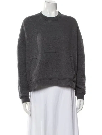 Pre-owned Lunya Crew Neck Long Sleeve Sweatshirt In Gray