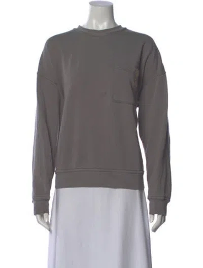 Pre-owned Lunya Crew Neck Long Sleeve Sweatshirt In Gray