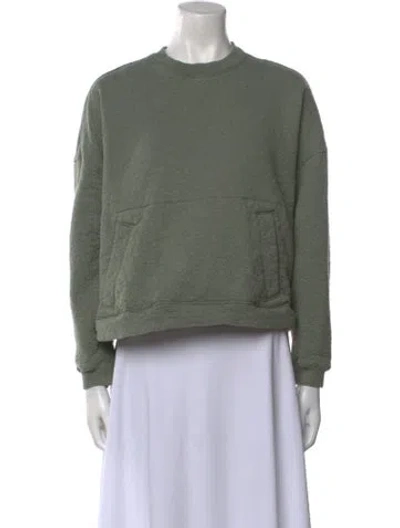 Pre-owned Lunya Crew Neck Long Sleeve Sweatshirt In Green