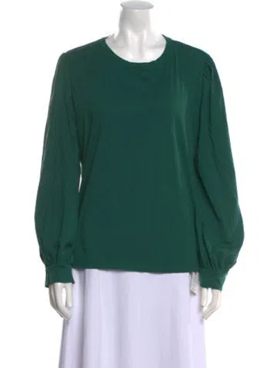 Pre-owned Lunya Crew Neck Long Sleeve Sweatshirt In Green