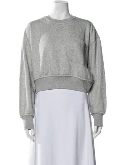 Pre-owned Lunya Crew Neck Long Sleeve Sweatshirt In Grey